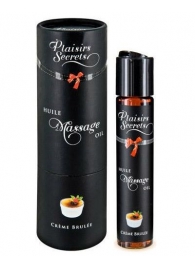 Массажное масло с ароматом крем брюле Huile de Massage Gourmande Creme Brulée - 59 мл. - Plaisir Secret - купить с доставкой в Новошахтинске