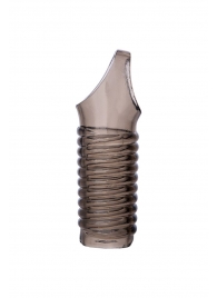 Дымчатая насадка с рёбрышками и подхватом мошонки ToyFa XLover - 12,5 см. - ToyFa - в Новошахтинске купить с доставкой