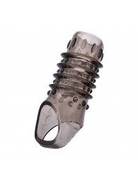 Открытая дымчатая насадка с точками и рёбрами ToyFa XLover - 11,5 см. - ToyFa - в Новошахтинске купить с доставкой