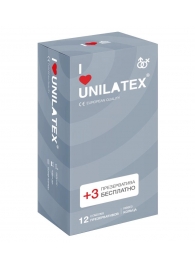 Презервативы с рёбрами Unilatex Ribbed - 12 шт. + 3 шт. в подарок - Unilatex - купить с доставкой в Новошахтинске