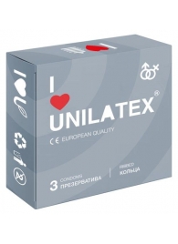 Презервативы с рёбрами Unilatex Ribbed - 3 шт. - Unilatex - купить с доставкой в Новошахтинске