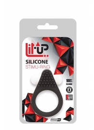 Чёрное эрекционное кольцо LIT-UP SILICONE STIMU RING 1 BLACK - Dream Toys - в Новошахтинске купить с доставкой