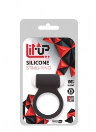 Чёрное эрекционное виброкольцо LIT-UP SILICONE STIMU RING 3 BLACK - Dream Toys - в Новошахтинске купить с доставкой
