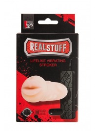 Мастурбатор-ротик с вибрацией REALSTUFF VIBRATING MASTURBATOR MOUTH - Dream Toys - в Новошахтинске купить с доставкой
