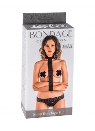 Ошейник с длинной лентой и наручниками Strap Bondage Kit One Size - Lola Games - купить с доставкой в Новошахтинске