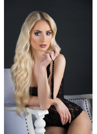 Чёрная мини-плеть из резины Rubber Mini Whip - 22 см. - Blush Novelties - купить с доставкой в Новошахтинске
