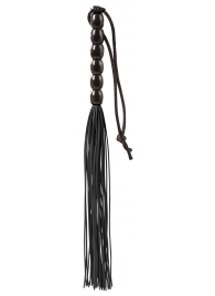 Чёрная мини-плеть из резины Rubber Mini Whip - 22 см. - Blush Novelties - купить с доставкой в Новошахтинске