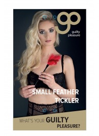 Пластиковая метелочка с красными пёрышками Small Feather Tickler - 32 см. - Blush Novelties - купить с доставкой в Новошахтинске