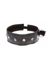 Полиуретановый ошейник с пуклями Collar with Studs - Blush Novelties - купить с доставкой в Новошахтинске