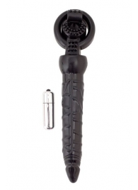 Черная вибронасадка с анальным стимулятором - ToyFa - в Новошахтинске купить с доставкой