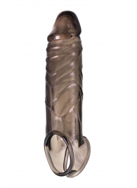 Дымчатая фаллическая насадка с подхватом и закрытой головкой - 16,2 см. - ToyFa - в Новошахтинске купить с доставкой