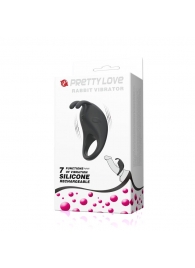 Чёрное эрекционное кольцо с вибрацией Rabbit Vibrator - Baile - в Новошахтинске купить с доставкой
