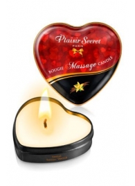 Массажная свеча с ароматом ванили Bougie Massage Candle - 35 мл. - Plaisir Secret - купить с доставкой в Новошахтинске