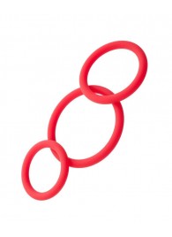 Набор из 3 красных эрекционных колец различного диаметра - ToyFa - в Новошахтинске купить с доставкой