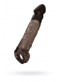 Чёрная насадка на пенис Tс подхватом - 19,5 см. - ToyFa - в Новошахтинске купить с доставкой