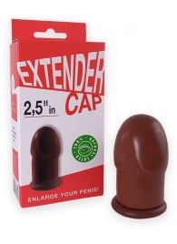Коричневый латексный удлинитель пениса 2.5 in - Sitabella - в Новошахтинске купить с доставкой