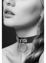 Узенький ошейник из полиуретана с кольцом - Bijoux Pour Toi - купить с доставкой в Новошахтинске