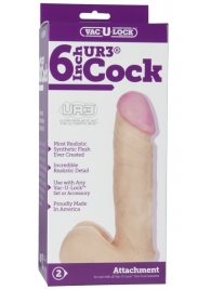 Ультра реалистичная насадка Vac-U-Lock  6  ULTRASKYN Cock - 17,3 см. - Doc Johnson - купить с доставкой в Новошахтинске