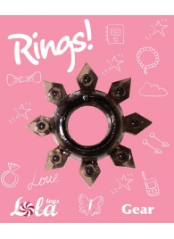 Чёрное эрекционное кольцо Rings Gear - Lola Games - в Новошахтинске купить с доставкой