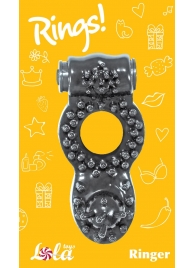 Чёрное эрекционное кольцо Rings Ringer - Lola Games - в Новошахтинске купить с доставкой