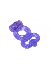 Фиолетовое эрекционное кольцо Rings Treadle с подхватом - Lola Games - в Новошахтинске купить с доставкой