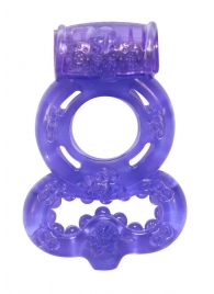 Фиолетовое эрекционное кольцо Rings Treadle с подхватом - Lola Games - в Новошахтинске купить с доставкой