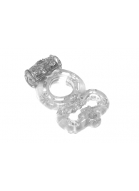 Прозрачное эрекционное кольцо Rings Treadle с подхватом - Lola Games - в Новошахтинске купить с доставкой