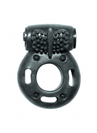 Черное эрекционное кольцо с вибрацией Rings Axle-pin - Lola Games - в Новошахтинске купить с доставкой