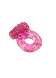 Розовое эрекционное кольцо с вибрацией Rings Axle-pin - Lola Games - в Новошахтинске купить с доставкой