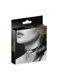 Черный чокер с двумя кольцами - Bijoux Pour Toi - купить с доставкой в Новошахтинске
