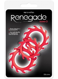 Набор из 3 красных эрекционных колец Renegade Gears - NS Novelties - в Новошахтинске купить с доставкой