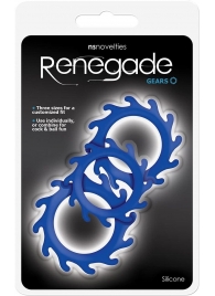 Набор из 3 синих эрекционных колец Renegade Gears - NS Novelties - в Новошахтинске купить с доставкой