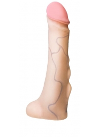 Реалистичная насадка с мошонкой REAL Standard - 18 см. - LOVETOY (А-Полимер) - купить с доставкой в Новошахтинске