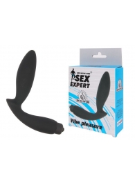 Чёрный вибростимулятор простаты Sex Expert Vibe Pleasure - Sex Expert - в Новошахтинске купить с доставкой
