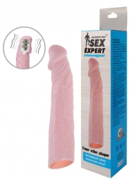 Телесная насадка с вибрацией Sex Expert - 18 см. - Sex Expert - в Новошахтинске купить с доставкой
