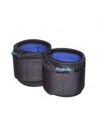 Неопреновые черно-синие наручники - Sitabella - купить с доставкой в Новошахтинске