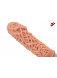 Насадка на фаллос с рельефными складочками - 14,7 см. - KOKOS - в Новошахтинске купить с доставкой