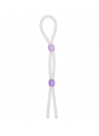 Прозрачное эрекционное кольцо-лассо SILICONE LASSO COCK RING DUAL BEADS - NMC - в Новошахтинске купить с доставкой