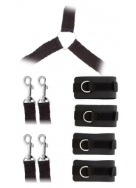 Комплект наручников и поножей LUXURIOUS BED RESTRAINT CUFF SET - Blush Novelties - купить с доставкой в Новошахтинске