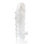 Закрытая прозрачная рельефная насадка Crystal sleeve - 13 см. - Erowoman-Eroman - в Новошахтинске купить с доставкой