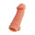 Телесная насадка на фаллос с отверстием для мошонки - 15,6 см. - KOKOS - в Новошахтинске купить с доставкой