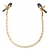 Чёрные с золотом зажимы на соски Gold Chain Nipple Clamps - Pipedream - купить с доставкой в Новошахтинске