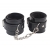 Черные оковы на ноги Obey Me Leather Ankle Cuffs - Chisa - купить с доставкой в Новошахтинске