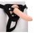 Телесный страпон на черных трусиках STRAP ON REAL DILDO - 20 см. - Dream Toys - купить с доставкой в Новошахтинске