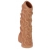 Телесная насадка с венками и открытой головкой Nude Sleeve M - 12 см. - KOKOS - в Новошахтинске купить с доставкой