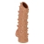 Телесная насадка с шипами и открытой головкой Nude Sleeve M - 12 см. - KOKOS - в Новошахтинске купить с доставкой