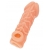 Телесная закрытая насадка с венками Cock Sleeve Size L - 17,6 см. - KOKOS - в Новошахтинске купить с доставкой
