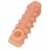 Телесная закрытая насадка с шариками Cock Sleeve Size M - 15,6 см. - KOKOS - в Новошахтинске купить с доставкой