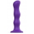 Фиолетовая насадка Strap-On-Me Dildo Geisha Balls size XL - Strap-on-me - купить с доставкой в Новошахтинске