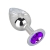 Большой плаг из стали с фиолетовым кристаллом Violet Dream - 9,5 см. - Erotic Fantasy - купить с доставкой в Новошахтинске